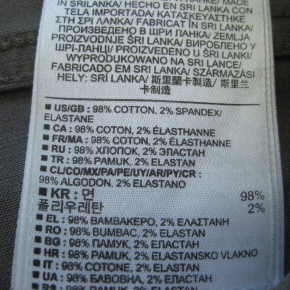 Banana Republic Faux Leather Skinny Pants Grey Green Size 26P - Picture 4 of 5